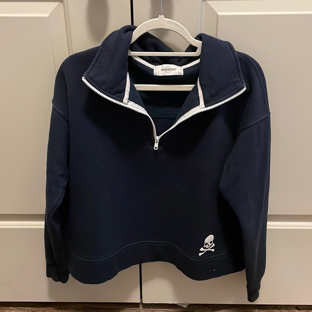 Soul Cycle Zip Up Soft Sweatshirt.